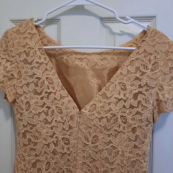 80% Evening  Dress Lace Bodice and Chiffon Skirt - Picture 2 of 7